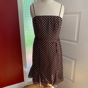 CDC Petite Spaghetti Strap Polka Dot Dress EUC